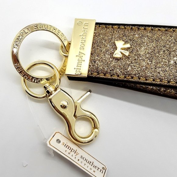 Simply Southern Leather Key Fob GOLD - Picture 2 of 3